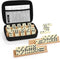 Jumbo Dominos Set for Adults with 4 Wooden Racks/Trays, Double 6 Dominoes
