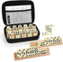 Jumbo Dominos Set for Adults with 4 Wooden Racks/Trays, Double 6 Dominoes