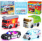 JASNKKONT 4 Floating Changing Color Light Up Bath Toy Car with Bath Book