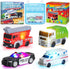JASNKKONT 4 Floating Changing Color Light Up Bath Toy Car with Bath Book