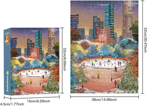 500 Piece Jigsaw Puzzle for Adults, Kids and Teens - Central Park in Winter (Central Park)