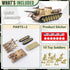 US Army Tank and Army Men Toys Playset, 2pc US Tank Models with 10pc Toy Soldiers, Ideal Military Toy Set
