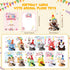 48 Pcs Birthday Mini Animal Plush Toy with Birthday Hats, Stuffed Animal Bulk for Kids, Classroom Reward Gifts
