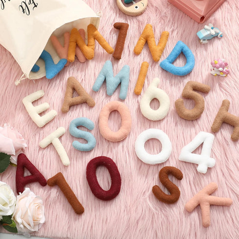 Windkream 29 1-12 Pcs Felt Baby Monthly Milestone Decor Numbers and Letters Newborn Birth Photography Props, Months