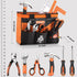 10-Piece Set 6+ REXBETI Kids Tool with Real Hand Tools, Orange Durable Storage Bag, Children Learning Tool Kit for Home