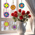 Ayhuhra 30 Sets Summer Mandala Suncatchers Craft Kits Stained Glass DIY Window Paint Art Flower Suncatcher Kits