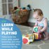12 Constructive Playthings Customizable Stacking Block Toys with Clear Pockets for Ages Months+, Toddler Soft Foam