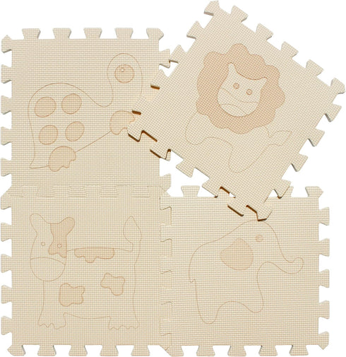 qqpp EVA 18 Tiles Baby Play Mat for Playing, Interlocking Foam Floor
