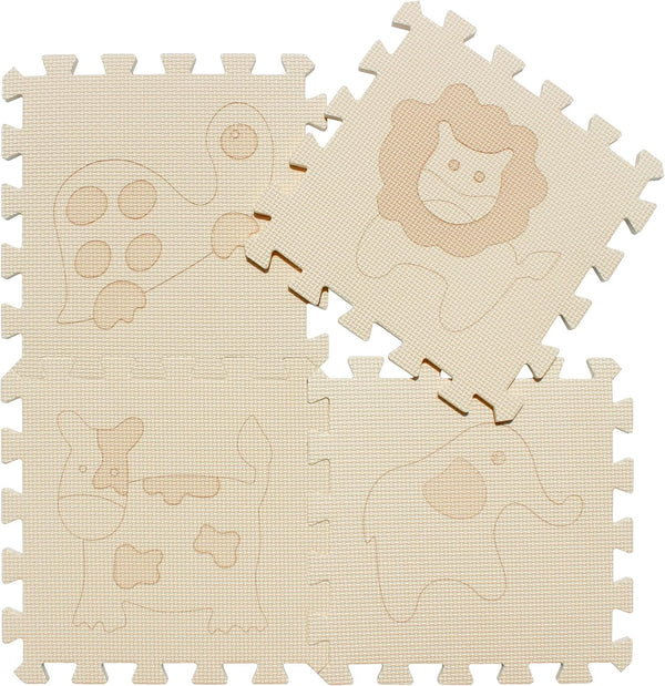 qqpp EVA 18 Tiles Baby Play Mat for Playing, Interlocking Foam Floor