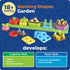 Learning Resources Stacking Shapes Garden, Fine Motor Skills, Stacking and Sorting Puzzle Board, Montessori Toddler