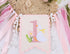 LINLULU 1st One Funny Goose High Chair Banner for Girls - Goose Birthday Decorations for Girls, Pink GooseFirst