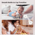 6M+ Pigeon Sippy Straw Conversion Kit for Babies | Soft Silicone Sipper, Weighted Straw & Cleaning Brush | Smooth