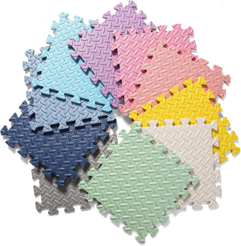 12 12 Inch 16 0.4" Foam Floor Mats for Kids, x Tiles thickness Foam Play Mat, Non-Toxic Square Interlocking Floor Mats