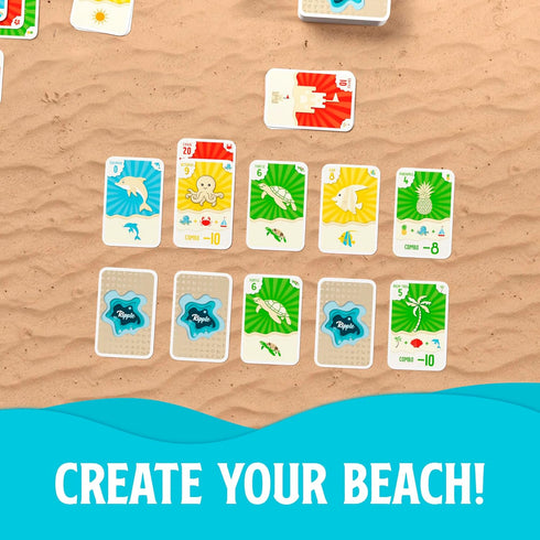 Blue Wasatch Games Ripple Card Game - Match, Stack, and Collect Combos on Your Beach. Easy to Learn and Fun for Kids
