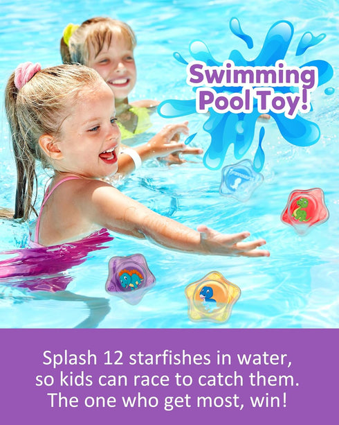 12PCS 12pcs Set 2 3 4 Coogam Dinosaur Bath Toys, Floating Dinosaur Bathtub Toy for Water Pool Beach Shower, Montessori