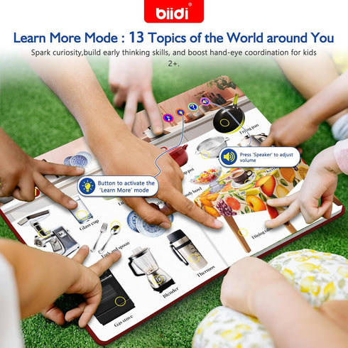 3-5,600+ English Words Talking Book for Kids Interactive Activity for Toddler Age Sound,Electronic English Learning