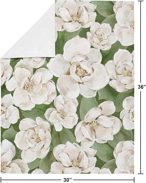 Sweet Jojo Designs Sage Green Boho Flower Floral Girl Soft Baby Blanket Receiving Security Stroller Swaddle Toddler