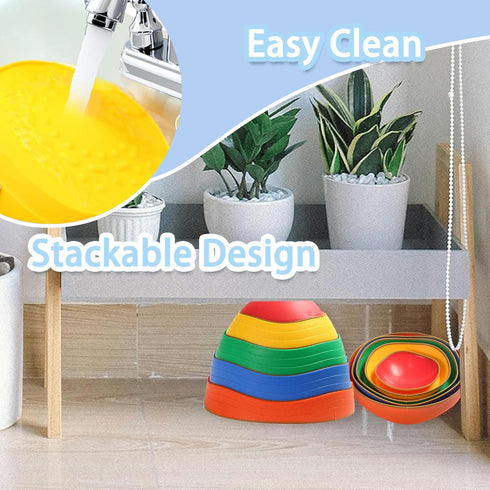 Balance Stepping Stones for Kids, 5pcs Sensory Stepping Stones, Indoor & Outdoor Obstacle Course Play Equipment for