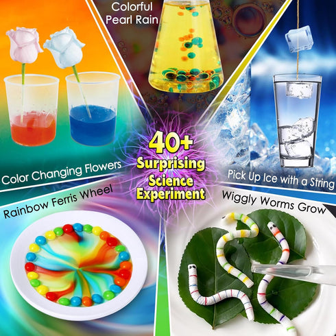 UNGLINGA 40+ Experiments Science Kit for Kids, Chemistry Set Educational Toy Gift for Boys and Girls