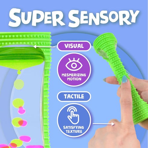 BUNMO Liquid Motion Bubbler with Sensory Texture, Liquid Timer, Sensory Toys for Autism, Small Green