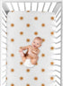 Sweet Jojo Designs Fitted Baby Crib Sheets (White and Orange Boho Sun) for Girls, Infant Nursery, Toddler Room