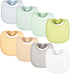 Tiny Twinkle 8 Pack Baby Feeding Bibs - Waterproof and Absorbent Infant Drool and Feeding Bibs