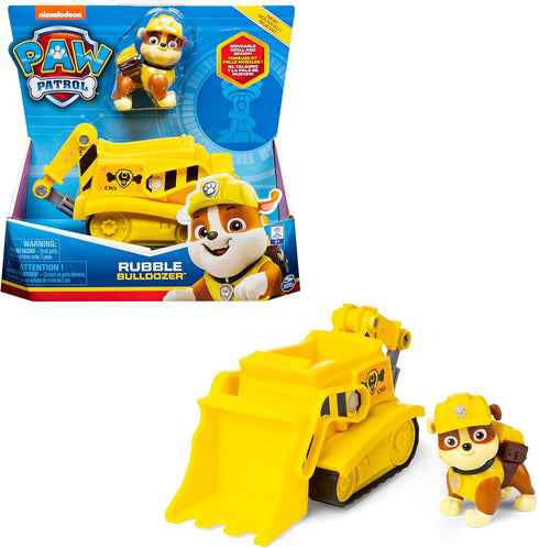 Paw Patrol Rubble’s Bulldozer Vehicle with Collectible Figure for Kids Aged 3 Years and Over