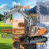 Dogern 3-12, 3-IN-1 2.4GHz 14 680Rotating, 2400mAh RC Excavator Toy for Boys Bucket/Claw/Drill, Channel Construction