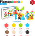 Picasso Cubes Kids 1” Magnetic Puzzle Cube, 102 Piece Mix & Match with FREE Idea Book, Sensory Toys