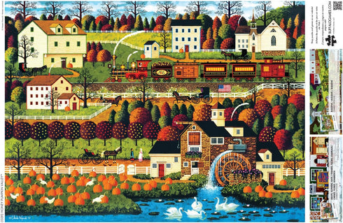 1000 Piece Jigsaw Puzzle for Adults - Honey Pumpkin Valley by Buffalo Games - Charles Wysocki - 26.75 x 19.75