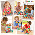 64PCS Paaxido Magnetic Building Blocks - Montessori Sensory Toys with Stronger Magnets, STEM Learning Toys for Kids
