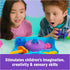 Kinetic Sand SquishMotion Playset with 1lb Pink, Yellow, Blue Play Sand, 5 Tools, Storage Case, Sensory Toys