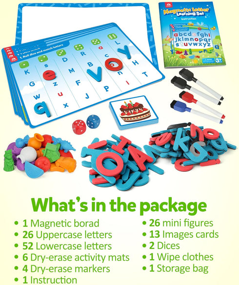 6 3+ Coogam Preschool Alphabet Learning Activities, Magnetic EVA Letters Matching & Handwriting Game, Educational ABC