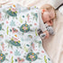 KICPOAY 30x40 Inch Swaddle Blanket for Turtle Sea Horse Baby Receiving Blanket Muslin Baby Swaddles Soft Cotton