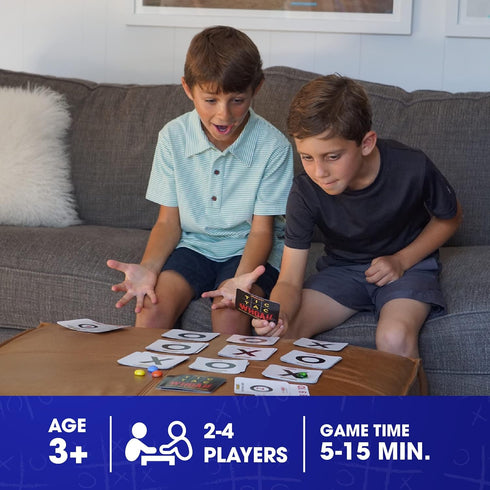 Zobmondo!! Tic Tac Whoa!! 5-in-1 Tic Tac Toe Card Game for Families and Kids