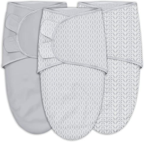 SWEET DOLPHIN 3-Pack Baby Swaddle Sleep Sacks - Newborn Swaddle Blanket with