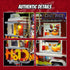Set 515 FUNWHOLE Chili Dog Trailer Lighting Building Bricks - Street Fusion City Town Hot Food Truck with LED Light