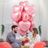 KatchOn Light Pink Heart Balloons Foil, 18 Inch, Pack of 10, Heart Shaped Balloons for Special Occasions
