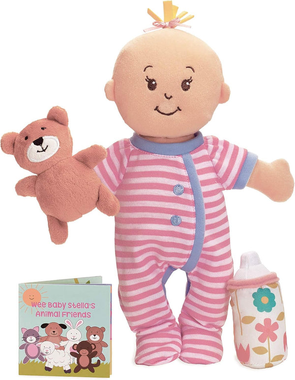 Manhattan Toy Wee Baby Stella Sleepy Time Scents Soft Doll Set, 12", Peach