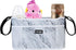 CM Stroller Organizer Diaper Bag with Drink Holders and Zipped Pockets for Baby Stroller, Marble White