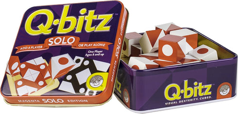 Q-bitz Solo Game in Vibrant Orange