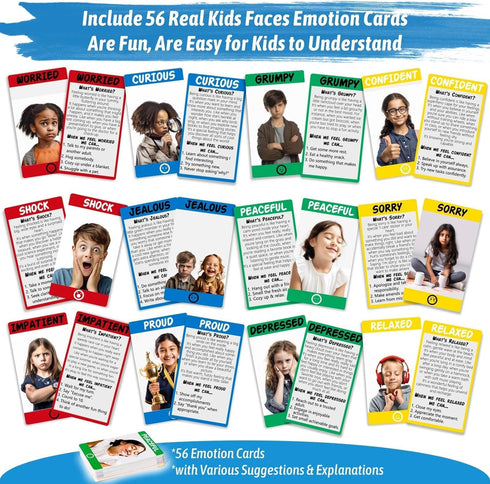 W/56 Garybank Emotional Dart Social Skills Activities for Kids - Emotion Cards, Autism Learning Materials Emotional