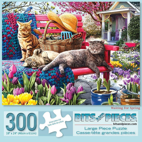 Set (3) 300 18 24 Bits and Pieces - Value of Three - Piece Jigsaw Puzzles for Adults - Spring Collection Large Piece