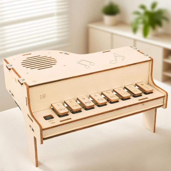 Poraxy STEM Toys for Girls Age 8-12, Playable Piano,Wooden 3D Puzzles Craft