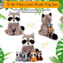 5 Set Mommy 4 Tummy Pcs Raccoon Stuffed Animal Adorable Raccoon Plush with Babies in Soft Cuddly Plushie for Birthday