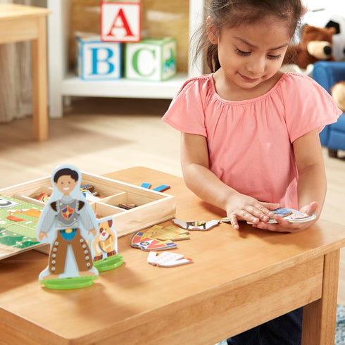 Melissa & Doug Occupations Magnetic Dress-Up Wooden Pretend Play Set (74 pcs) - Magnetic Dress-Up Dolls