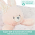 GUND Baby Sustainably Soft Bunny Lovey, Plush Blanket Made from 100% Recycled Materials, Pink/Cream, 10”