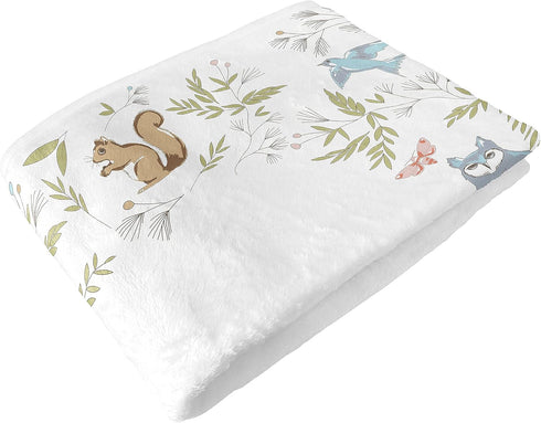 Sweet Jojo Designs Woodland Animal Toile Boy Girl Milestone Blanket Monthly Newborn First Year Growth Mat Baby Shower