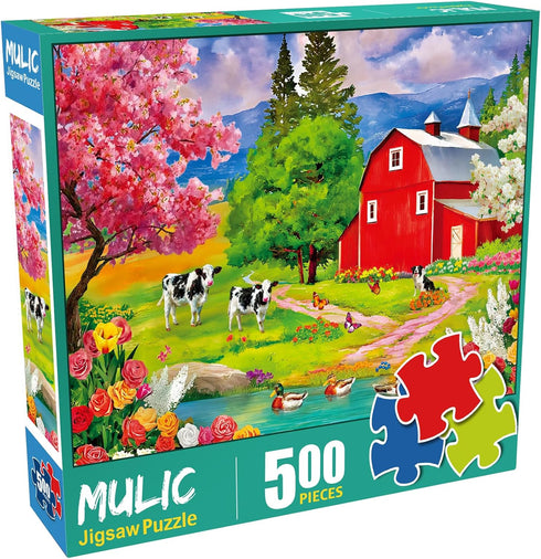 500-Piece Farm Scenery Jigsaw Puzzle for Adults