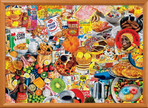 Masterpieces 1000 Piece Jigsaw Puzzle - Retro Flashback Breakfast Eats Morning Food Cereal, 19.25"x26.75" - Fun for All